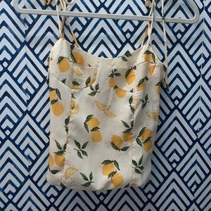 Hazel and Olive Bustier Lemon Top